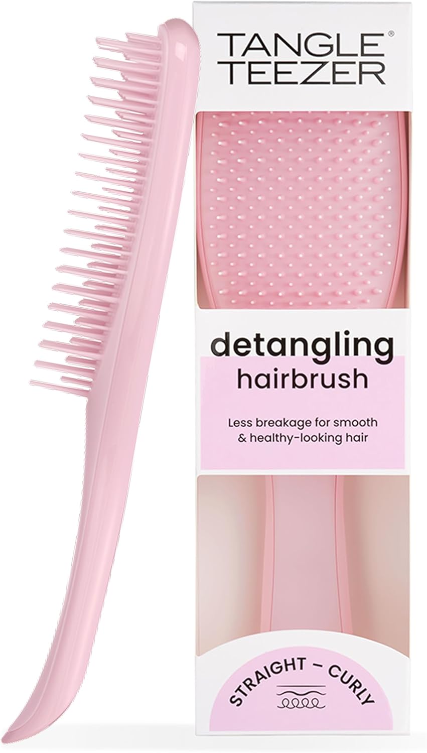 Tangle Teezer Ultimate Detangler Hairbrush - For Wet & Dry Hair - Detangling Brush for All Hair Types - Two-Tiered Teeth Reduce Breakage & Eliminate Knots - Millennial Pink