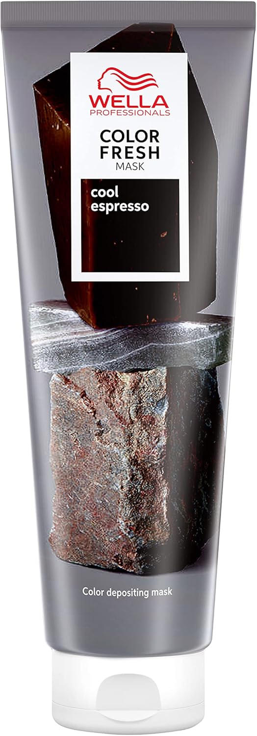 Wella Professionals Color Fresh Mask Temporary Color Refresh Treatment, Semi Permanent Hair Dye, Hair Gloss Treatment for Brown Hair, Cool Espresso 150ml