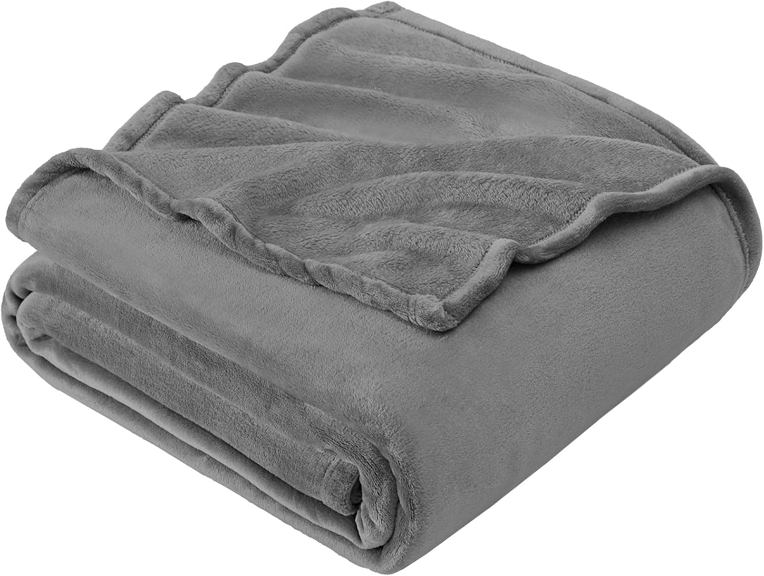 EHEYCIGA Fleece Blanket Grey Throws for Sofas Fluffy Warm Soft Blanket for Bed Settees Armchairs, Fit All Season, Single, 130x165cm