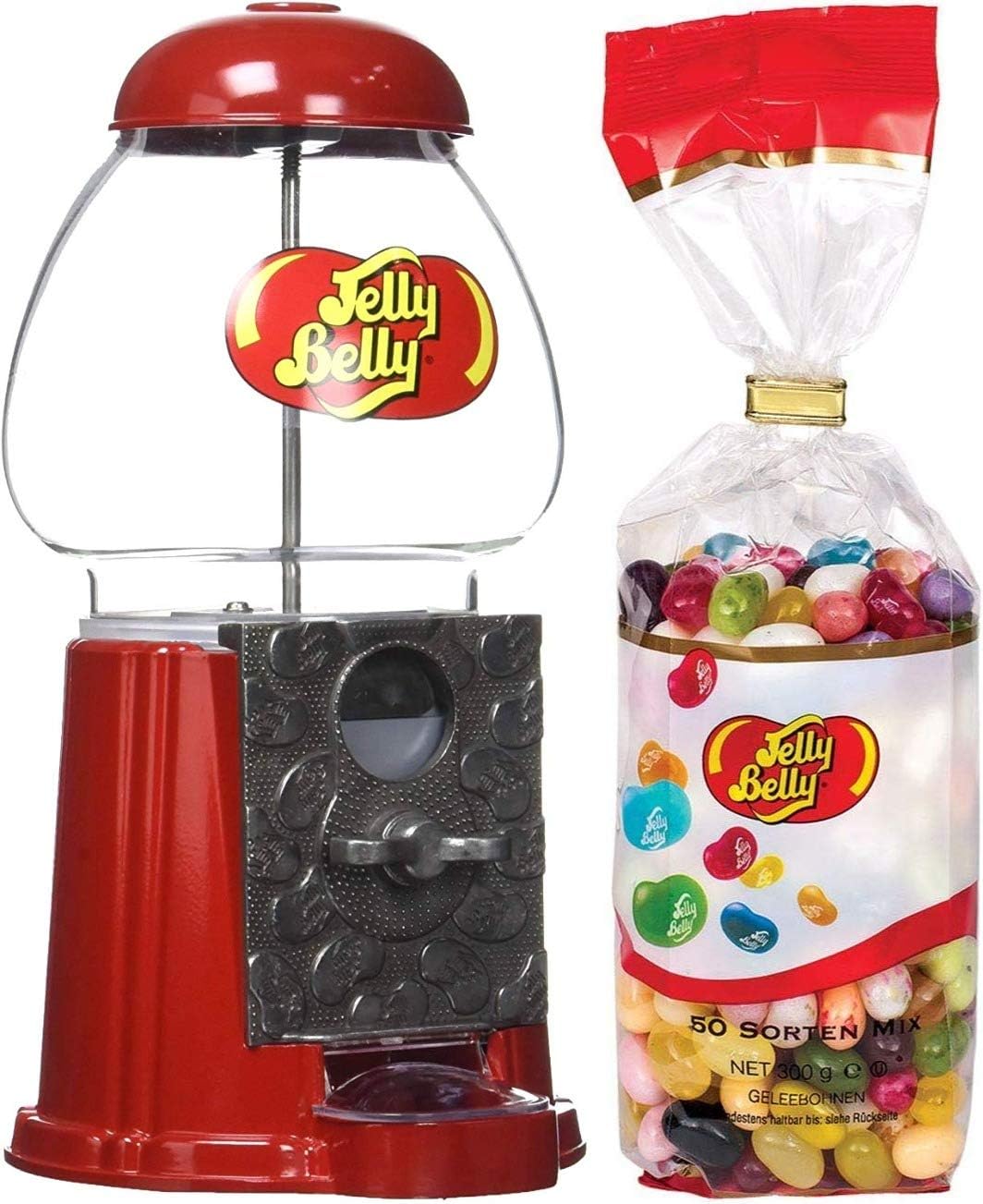 Jelly Belly Mini Bean Machine and 50 Flavours 300g Bag Jelly Beans Bundle Gift Boxed