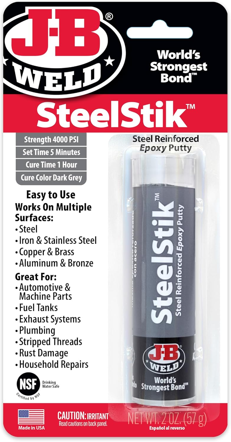 J-B Weld 8267UK SteelStik Epoxy Putty, dark grey