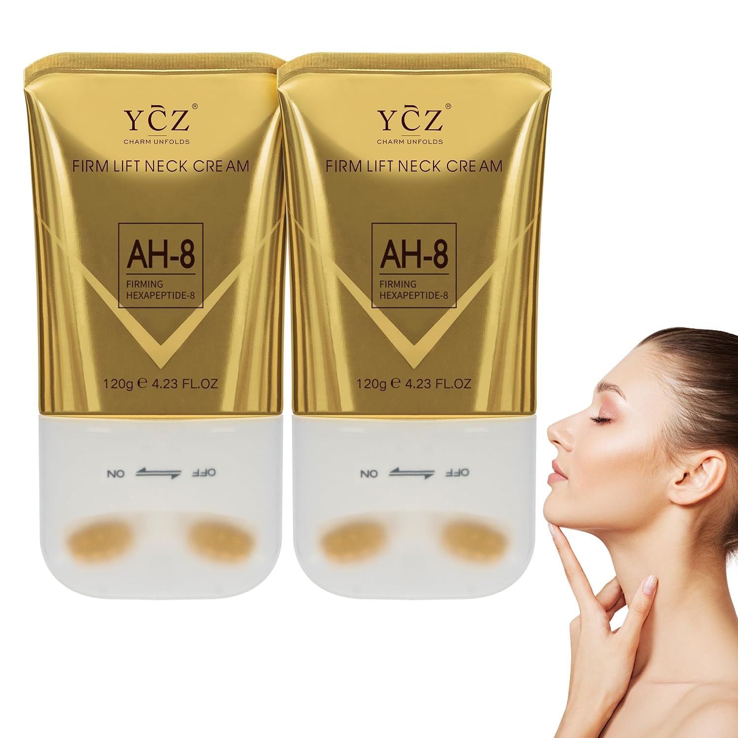 Ycz AH-8 Neck Cream for Tightening and Firming Smooth Wrinkles, Pack of 2