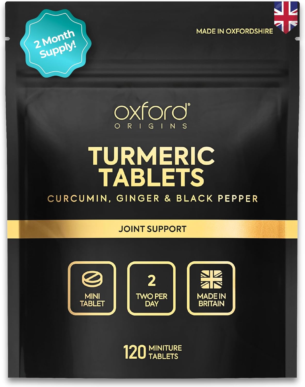 Advanced Micro Turmeric Tablets 3510mg with Ginger & Black Pepper | High Strength Turmeric Supplement, Curcumin for Joints & Inflammation | Extra Easy to Swallow | 120 Tablets