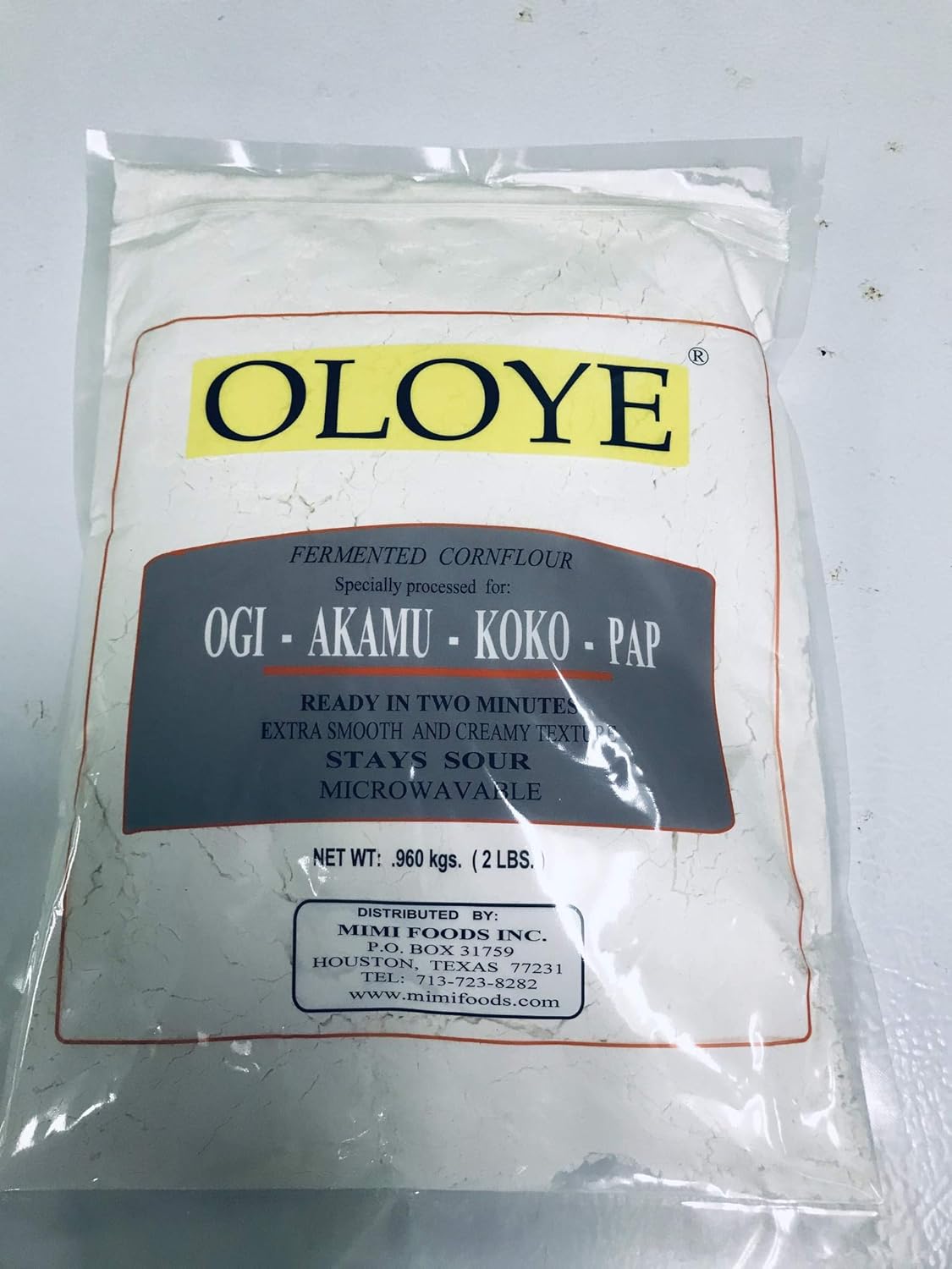 Oloye fermented corn flour (pap/ogi) 2lbs