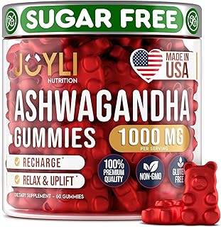 Ashwagandha Gummies for Women & Men - Natural Calm Gummies with Ashwagandha Root Extract Vitamin C Zinc - Ashwagandha Herbal Supplement for Sleep Stress Balance - 60 Vegan Sugar Free Chews