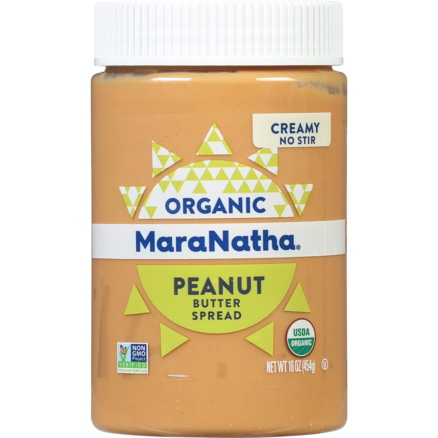 MaraNatha Organic Creamy Peanut Butter Spread, No Stir, 16 Ounce Jar