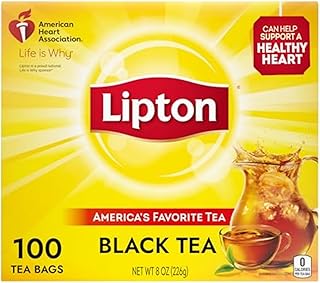 Lipton Black Tea Bags, Hot or Iced tea bags individually wrapped, 100 Total Count
