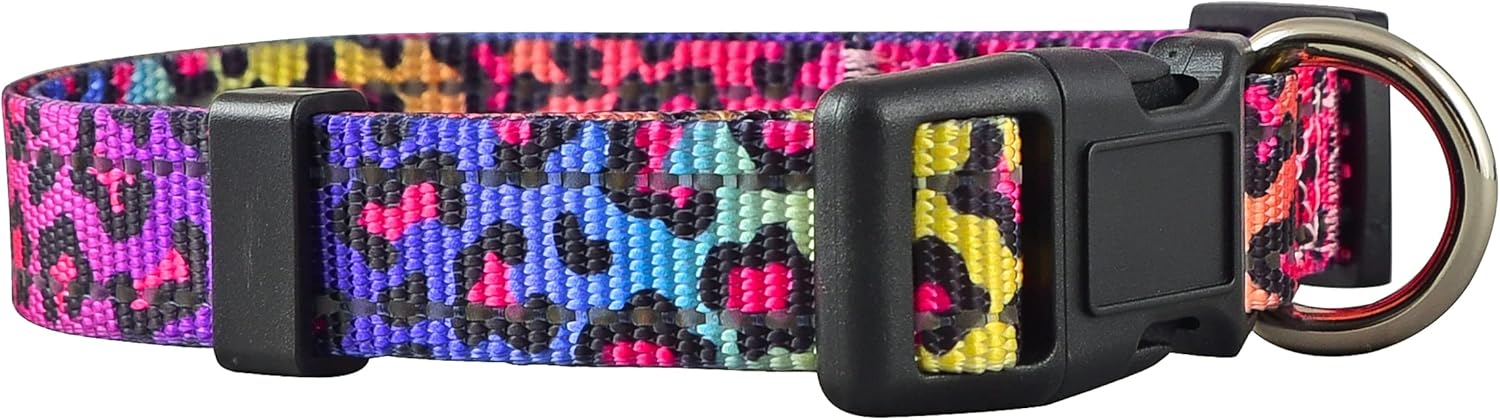 Native Pup Reflective Dog Collars (Large, Leopard)