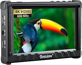 Desview P5II Camera Field Monitor, 5.5 inch Field Monitor 4K HDMI with 3D Lut Full HD 1920x1080 IPS Waveform VectorScope Peaking Focus 8V DC Input Output for DSLR Camera