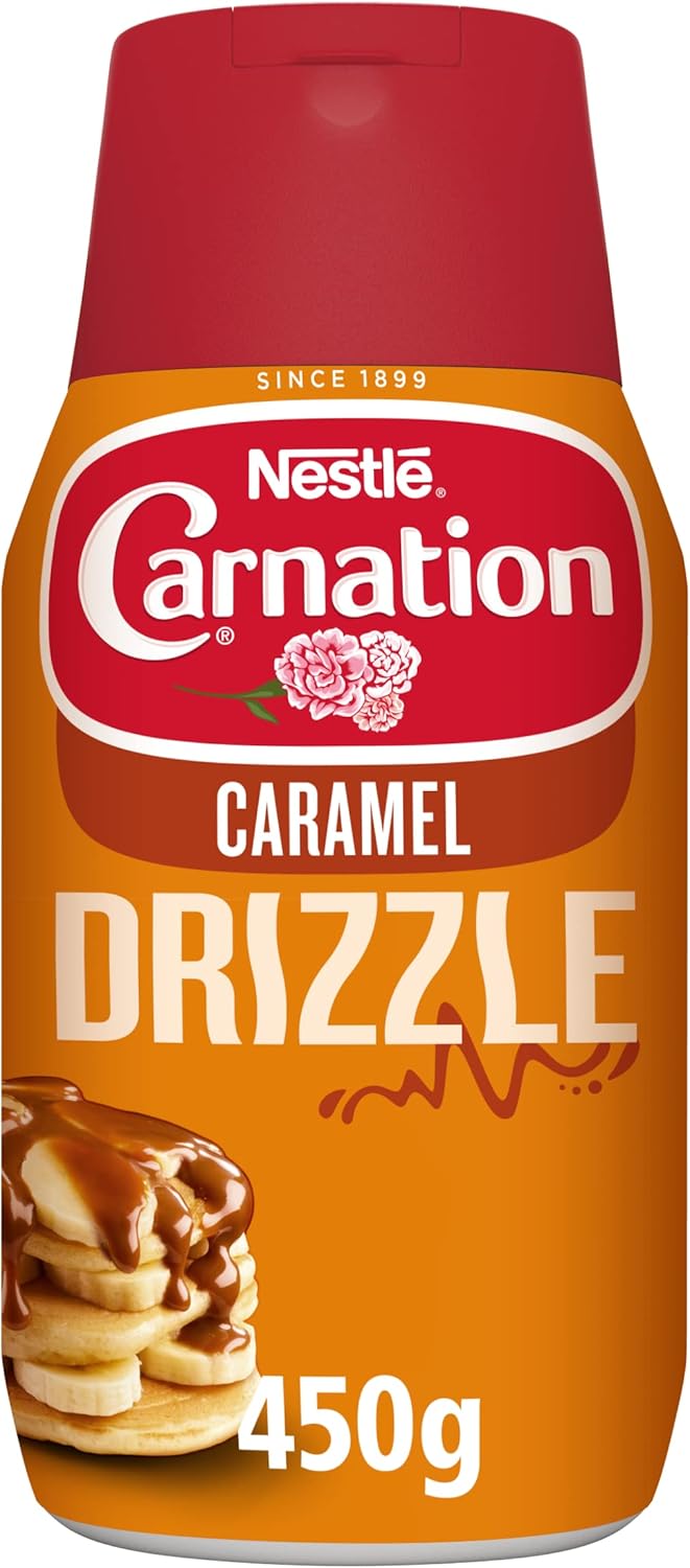 Carnation Caramel Drizzle Condensed Milk Dessert Sauce, for Pancakes, Ice Cream and Desserts 8 X 450 g Bottle