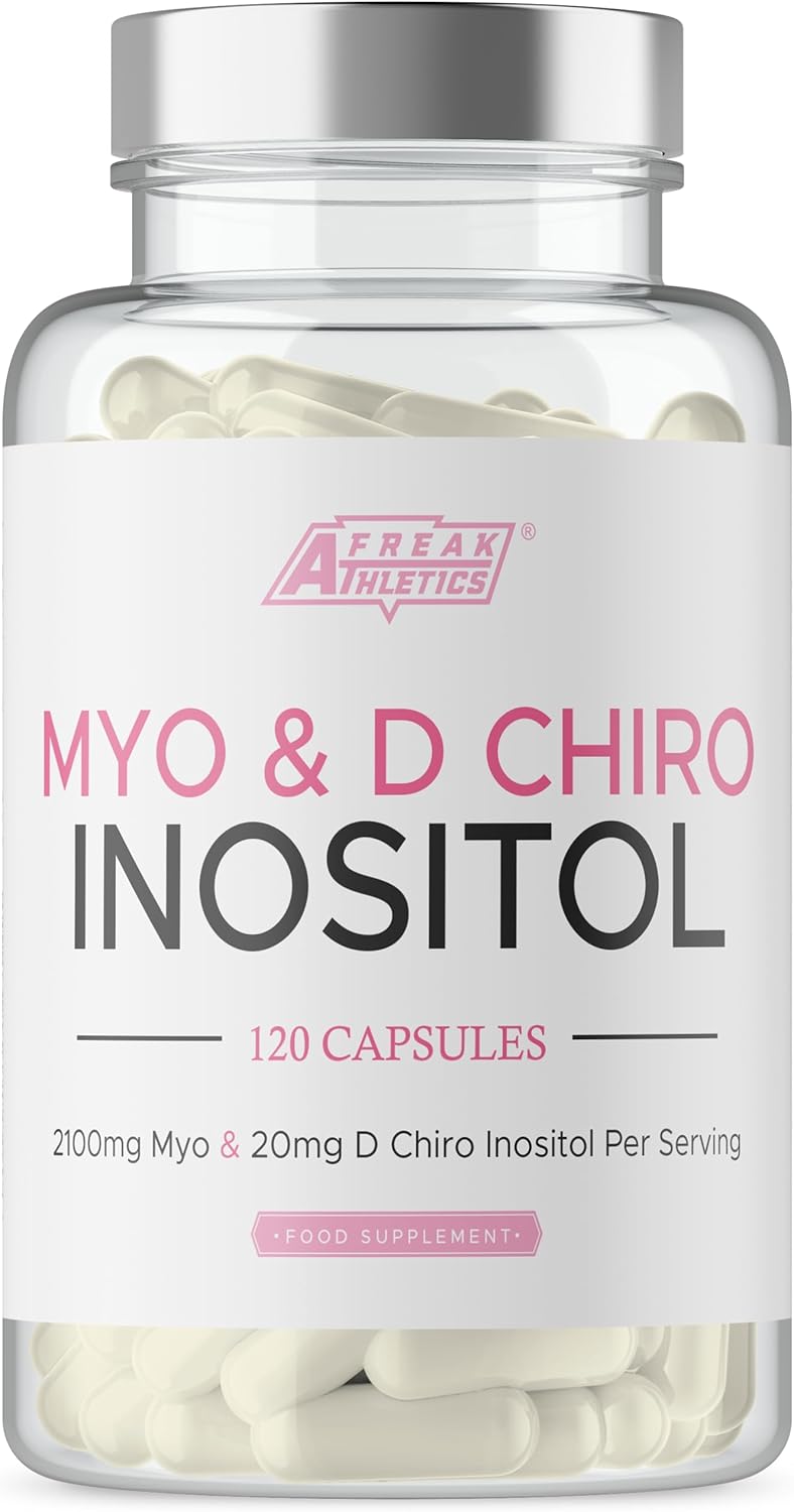 Myo-Inositol & D Chiro Inositol - Supports Women with PCOS -120 Capsules - Promotes Hormonal Balance & Normal Ovarian Function -