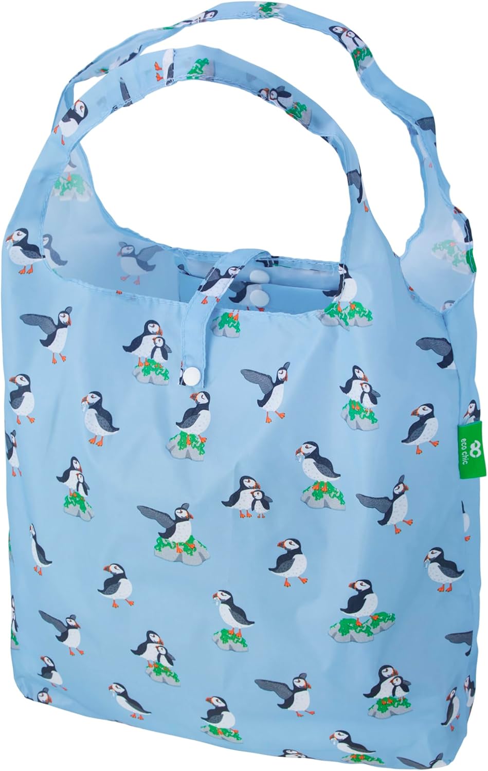 ECO CHIC Lightweight Foldable Reusable Shopping Bag Water Resistant Tote Bag