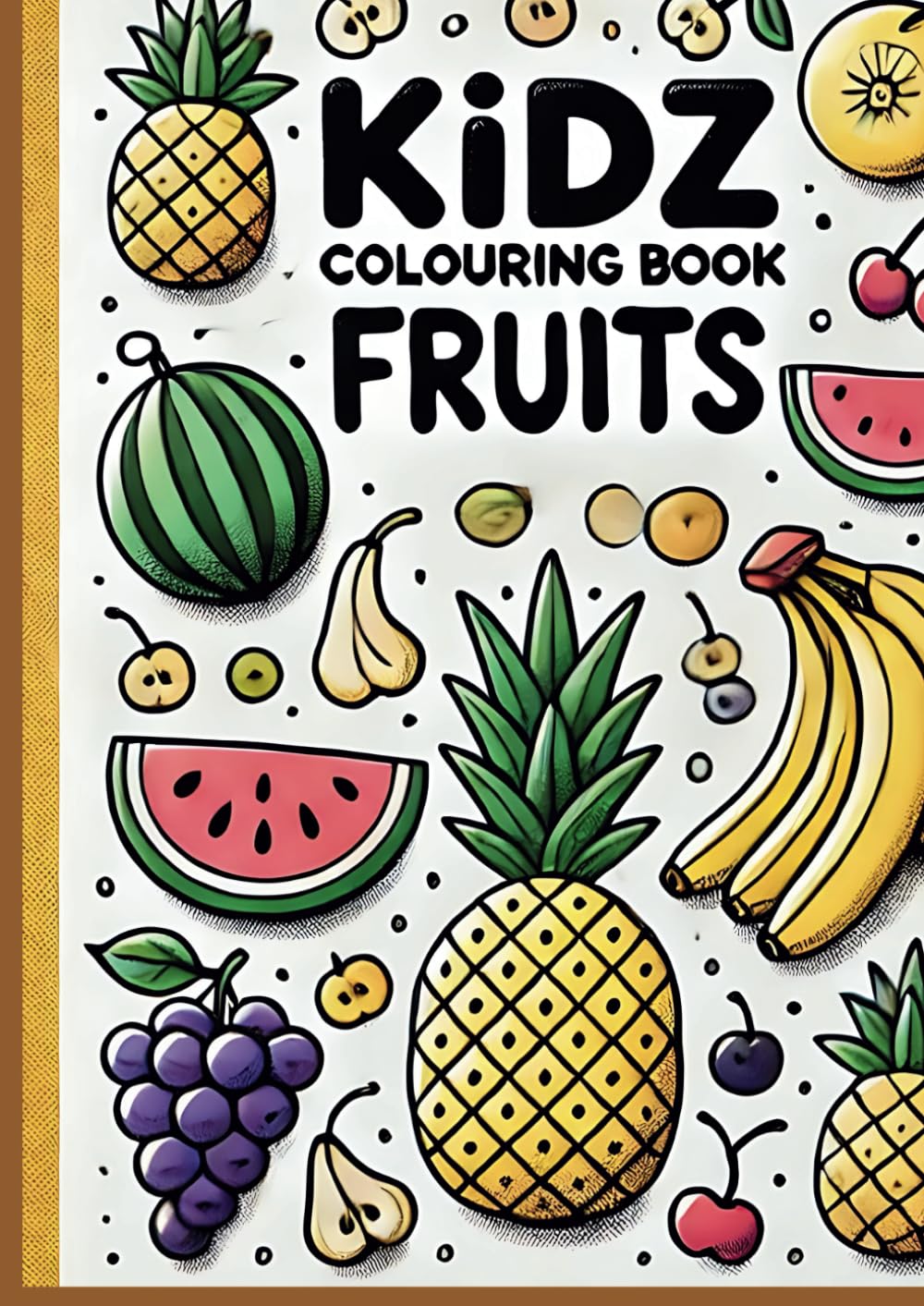 Kidz coloring book for fruits: A Fun and Educational Coloring Book for Kids: Discover, Learn, and Color Your Favorite Fruits! (Fruit Coloring Books)