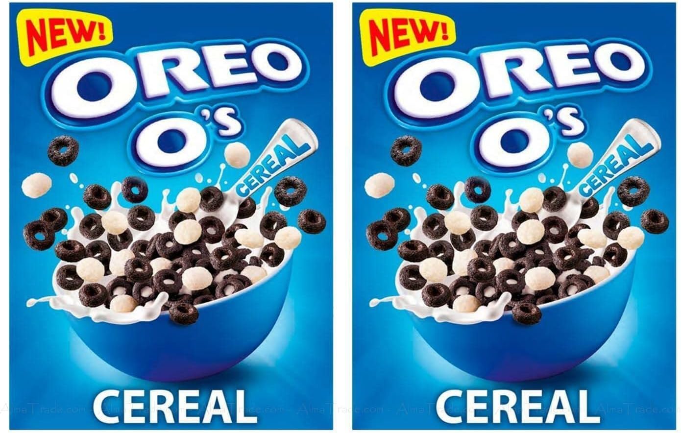 ESSENTIAL PRODUCTS 2 x Oreo O's Cereal with Cocoa and Vanilla Flavour | Enriched Vitamins & Iron, 350 g Breakfast Snack Anytime Share Pack |Delicious Crunchy Hoops Sold by EPL