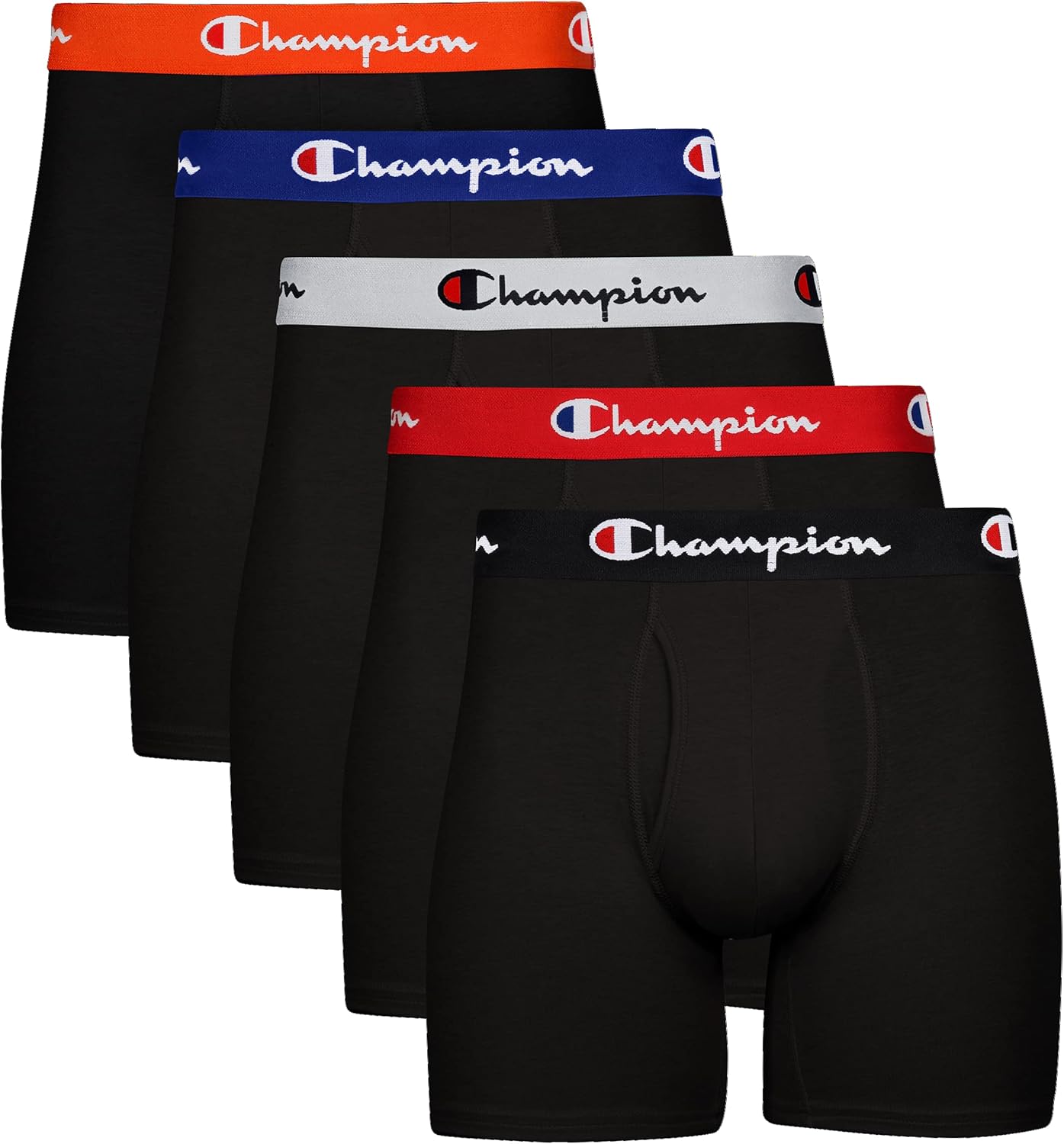 Champion mens Underwear Boxer Briefs, Every Day Comfort Stretch Cotton Moisture-wicking Underwear, Multi-pack
