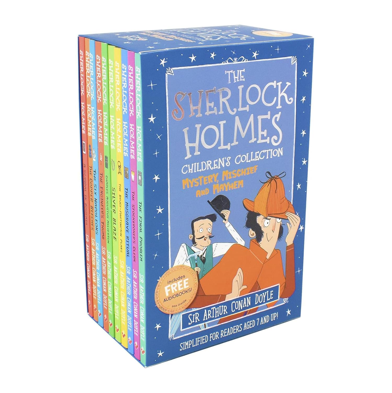 The Sherlock Holmes Children's Collection by Sir Arthur Conan Doyle - Mystery, Mischief and Mayhem (Easy Classics) 10 Books Box Set for Kids (A ... Mystery, Mischief and Mayhem (Easy Classics))