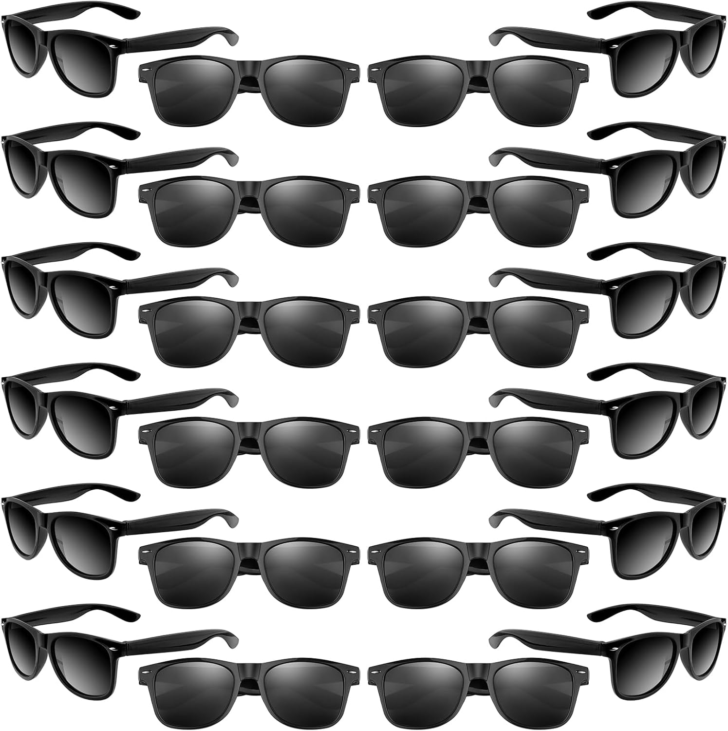 ASTARON Black Sunglasses Bulk, 6 Pack Sunglasses Party Favors for Summer Beach Pool Wedding Party,Great Gift for Pool, Birthday Party Supplies Goody Bag Favors