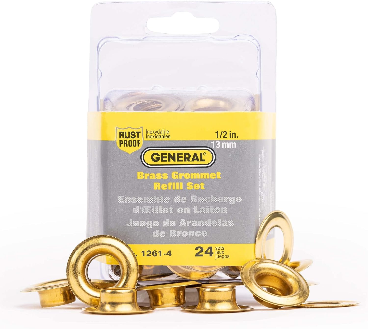 General Tools 1261-4 1/2-Inch Grommet Refill, 24 Sets