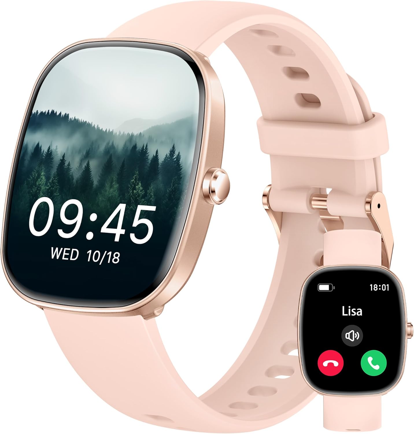 Smart Watch for Men Women Make/Answer Calls,1.83"Fitness Tracker with Sleep Tracker/Blood Pressure/Heart Rate Monitor,Pedometer,100+ Sport Modes,IP68 Waterproof,350 Mah, Compatible with Android&iPhone