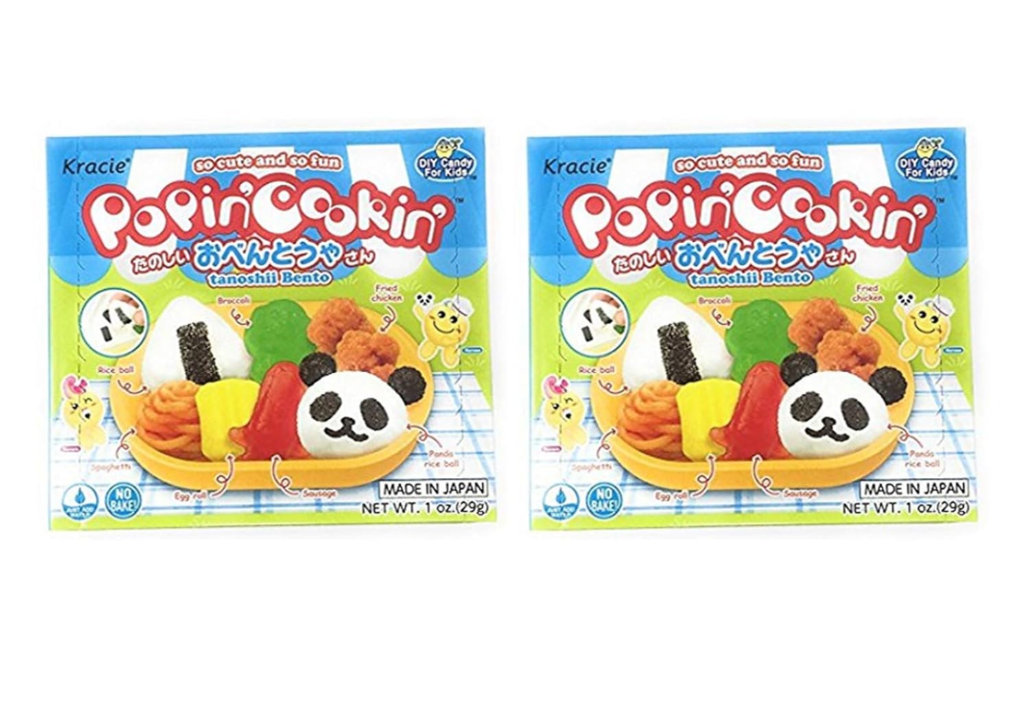 Kracie Popin Cookin Tanoshii DIY Candy 2 Packs (Bento)