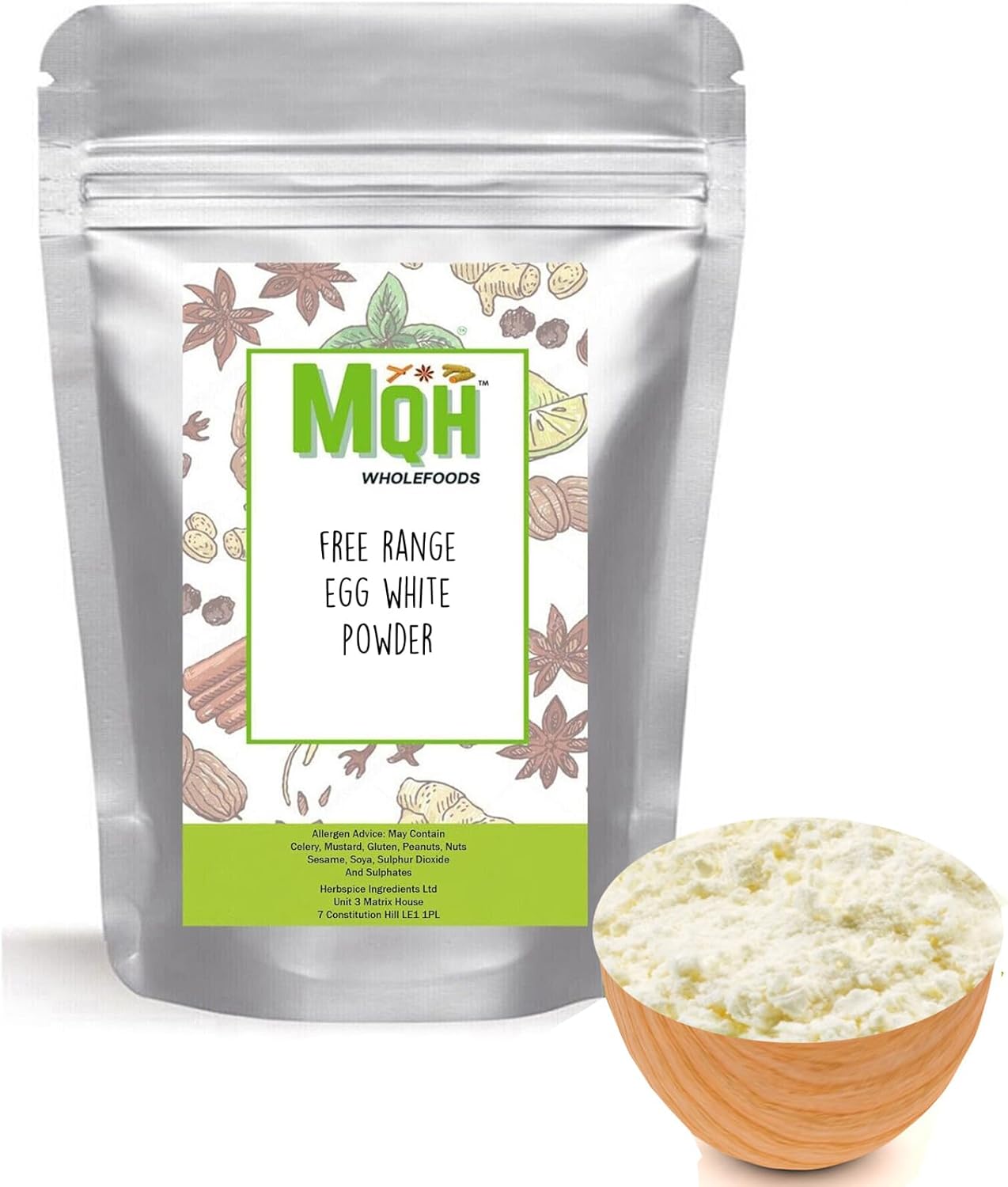 MQH Wholefoods Free Range Egg White Powder Cooking Baking | Albumin Protein Premium Quality! (100g)