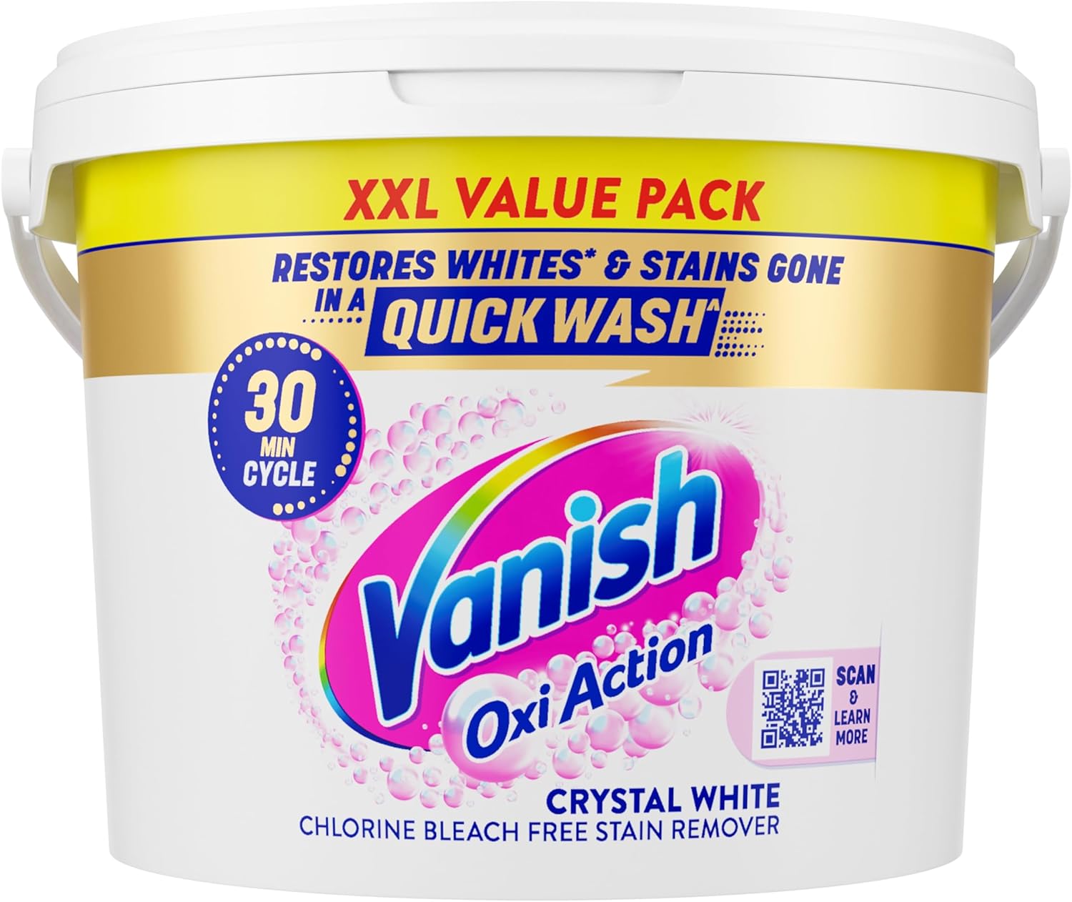 Vanish Gold Fabric Stain Remover Oxi Action Powder, Whites - 2.4kg
