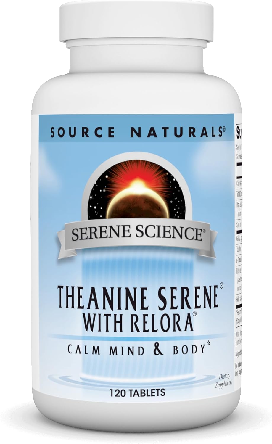 Source Naturals Theanine Serene with Relora, Calm Mind and Body* - 120 Tablets
