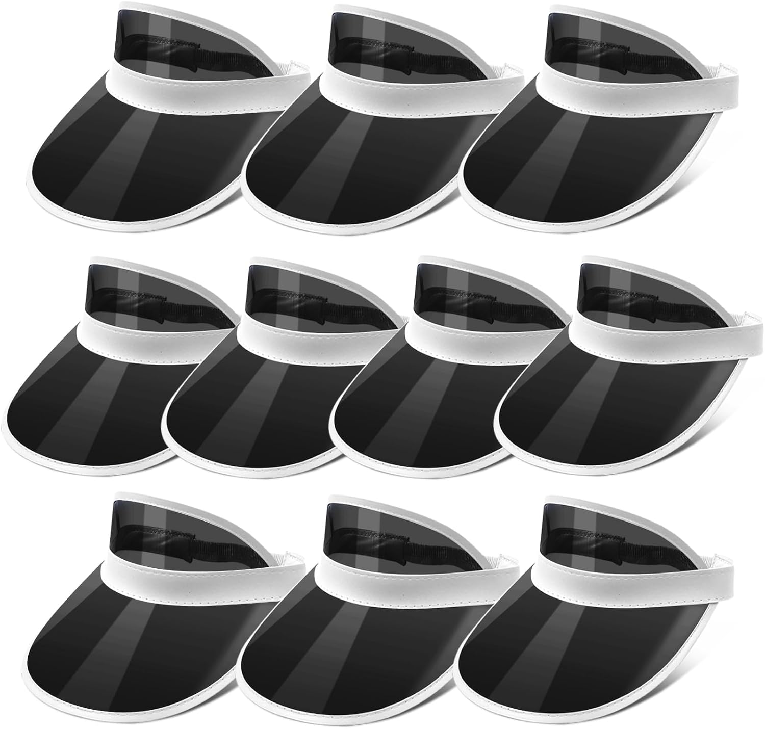 Ultrafun Unisex Candy Color Sun Visors Hats Plastic Clear UV Protection Cap for Sports Outdoor Activities