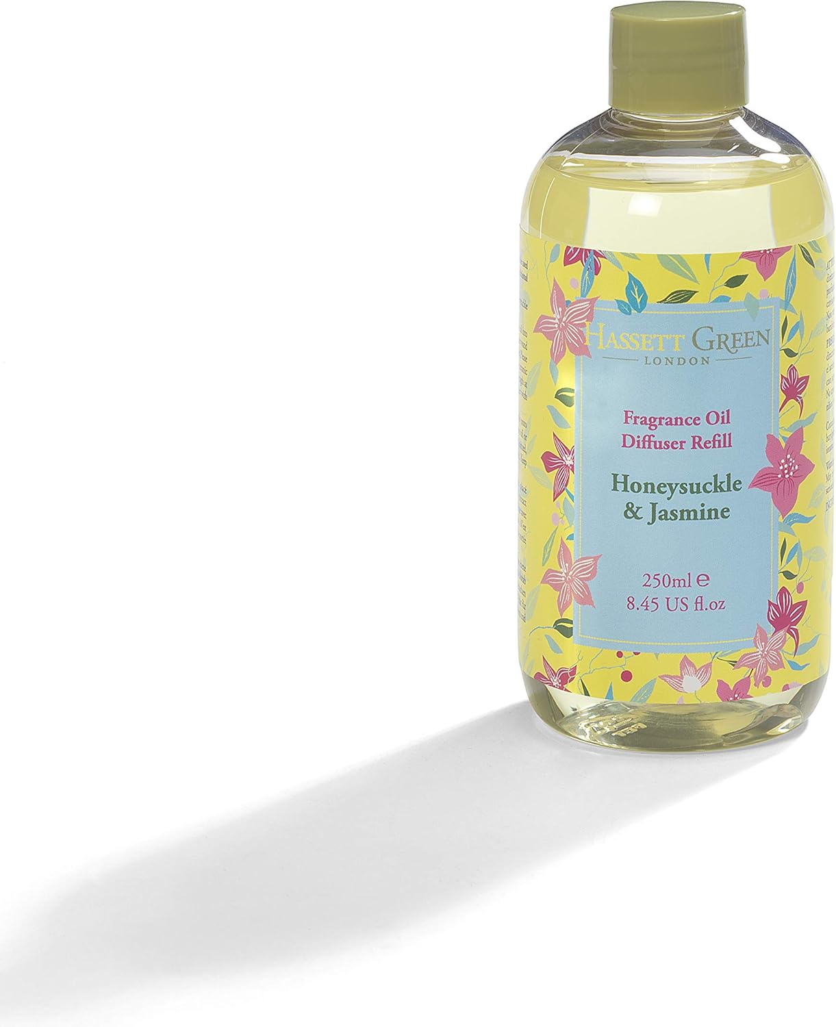 Hassett Green London - Honeysuckle & Jasmine - Fragrance Oil Reed Diffuser Refill - Larger Size 250ml Bottle
