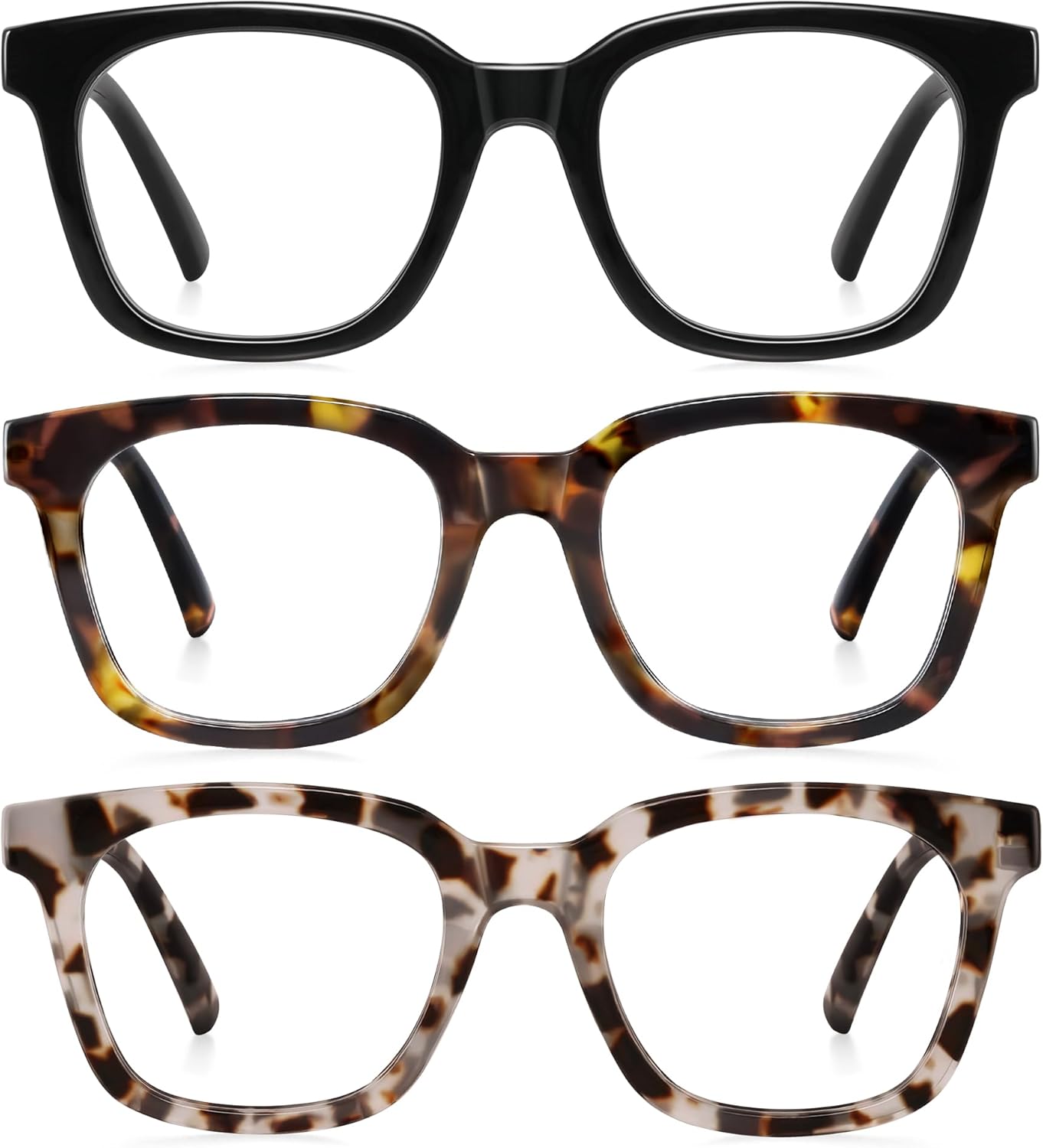 Reading Glasses for Women Men - Blue Light Blocking Magnifying Readers,Oprah Square Anti-Glare Computer Eyeglasses