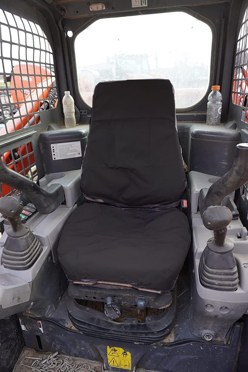 Durafit Seat Covers, KU24 Black Endura KUBOTA Models SVL 75-95.2 KUBOTA Skid Loader, KX0400, U48-5 Excavator in Black Endura
