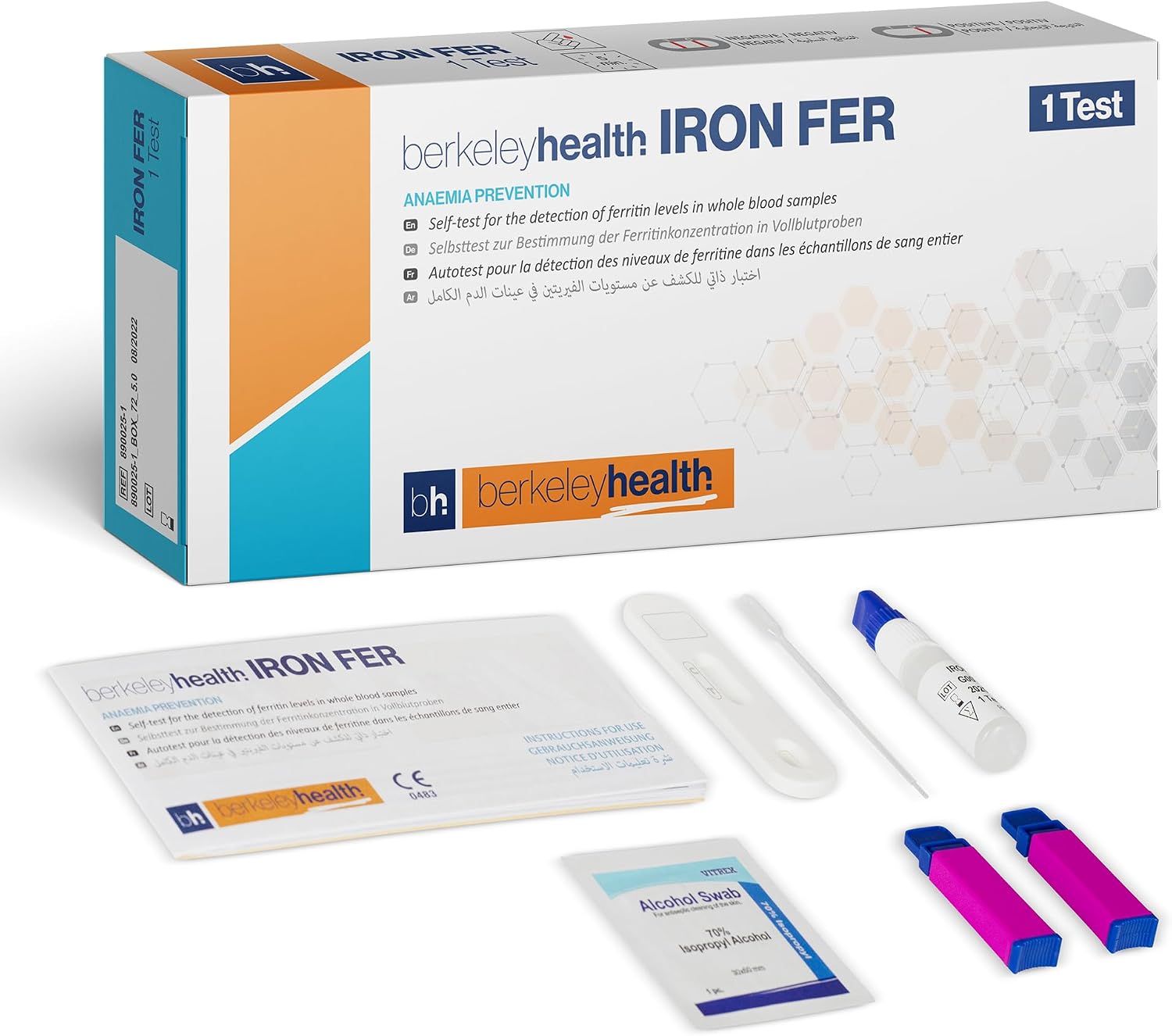Easy Check Iron Deficiency Ferritin Test Kit, Home (1 Test)