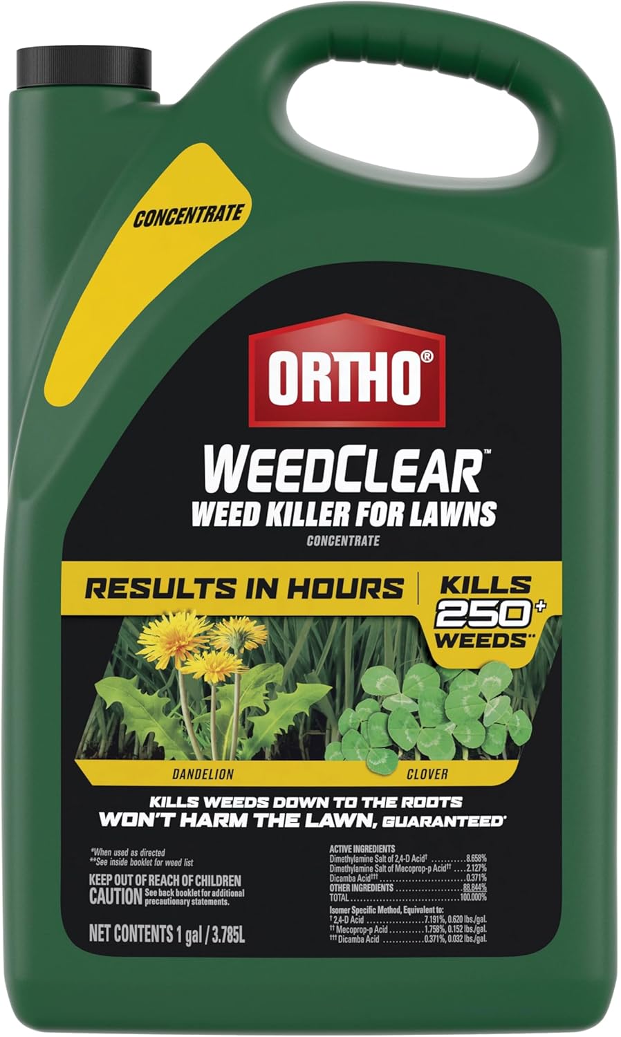 Ortho WeedClear Weed Killer for Lawns Concentrate, Kills Dandelion and Clover, 1 gal.