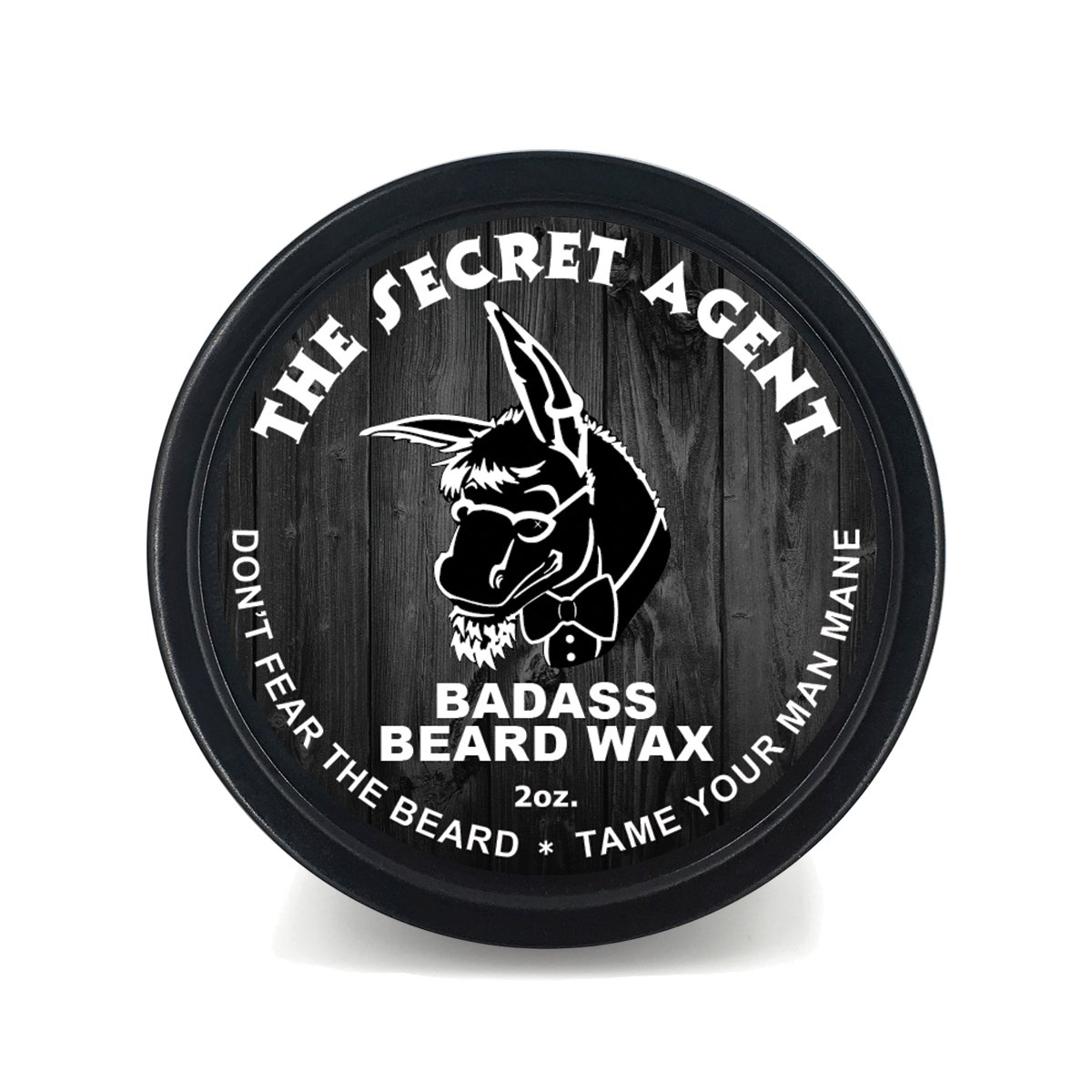 Badass Beard Care Beard Wax For Men - The Secret Agent, 2 oz - Softens Beard Hair, Leaves Your Beard Looking and Feeling More Dense