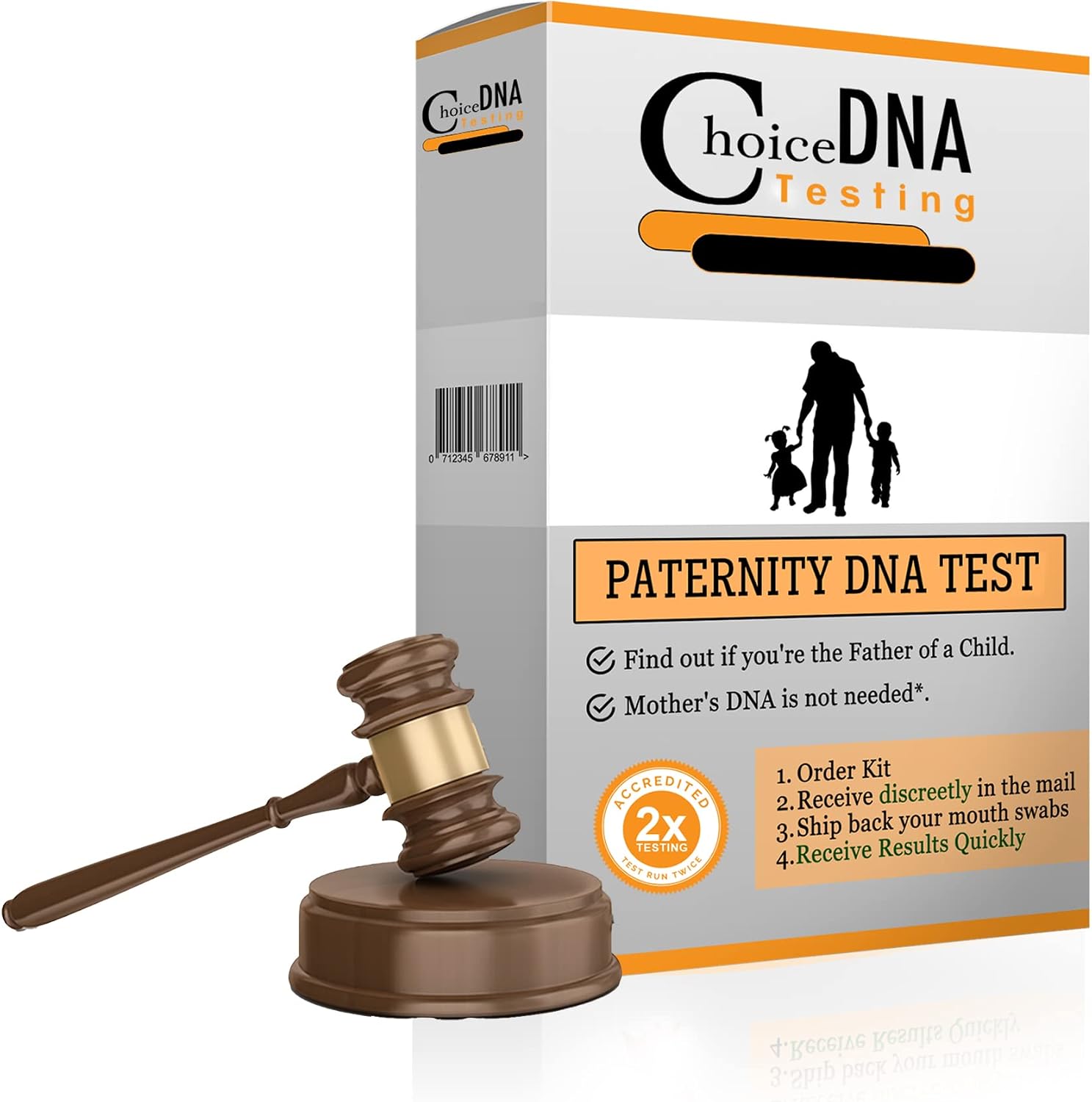 Choice DNA Paternity DNA Testing with Chain of Custody, Paternity Test for Child and Father with Local Clinic Collection Included, DNA Kit with All Lab Fees Included, Results in 1-3 Business Days
