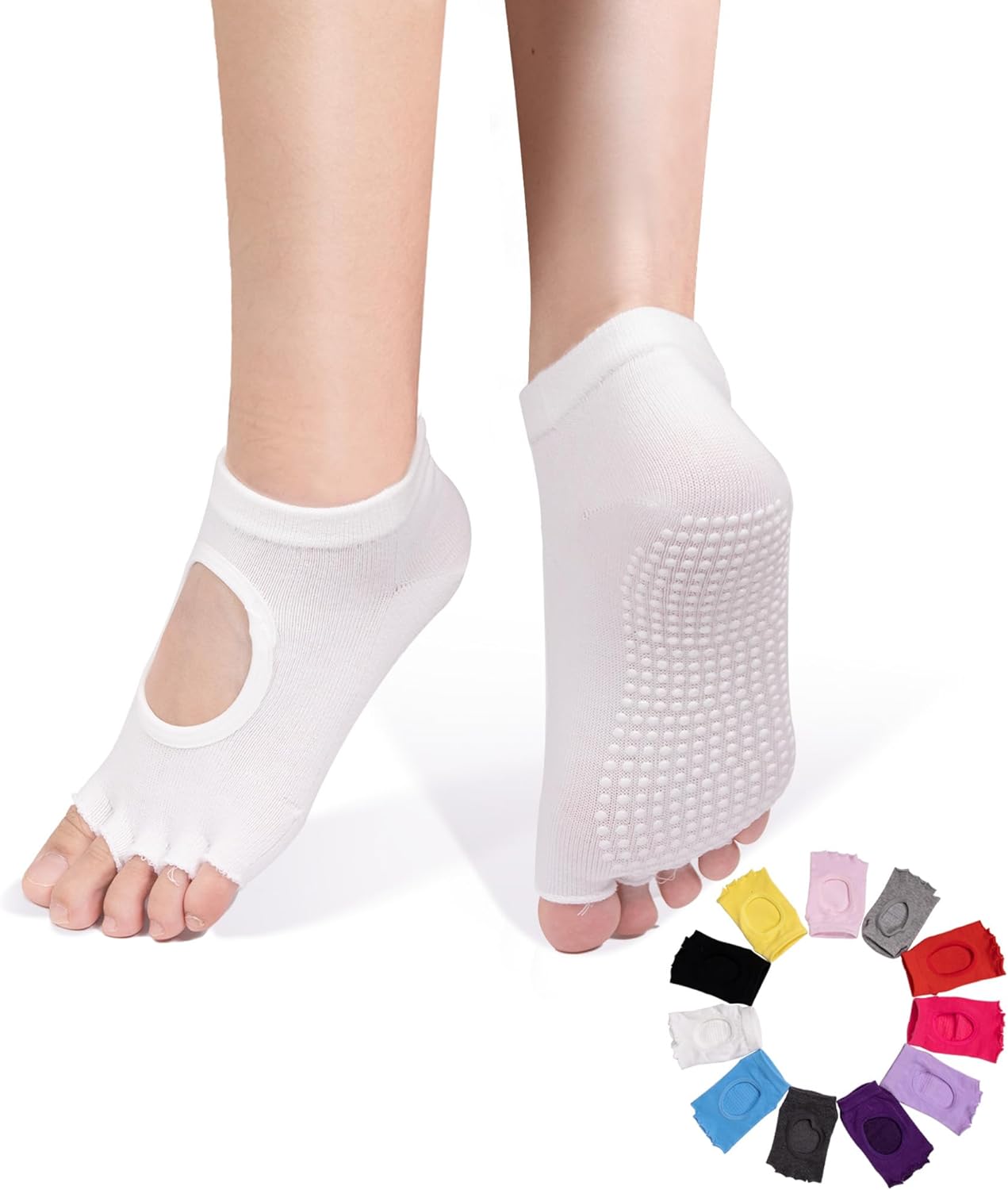 Pilates Socks, Yoga Socks with Grips for Women, Non-Slip Slipper