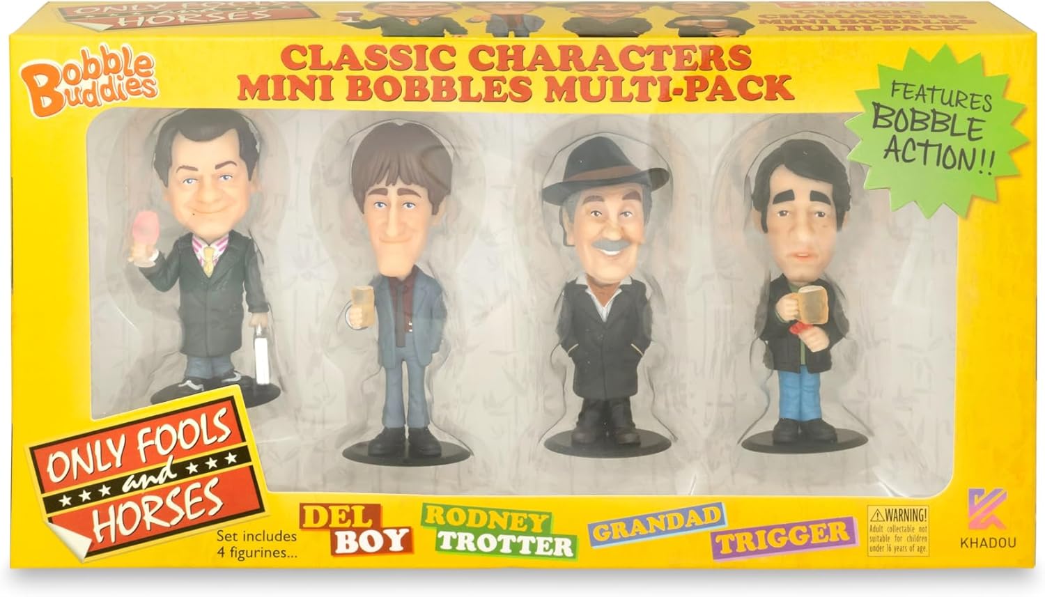 Sporting Profiles Only Fools and Horses Mini Bobble Buddies bobblehead Figures Set 2 Delboy Rodney Grandad Trigger