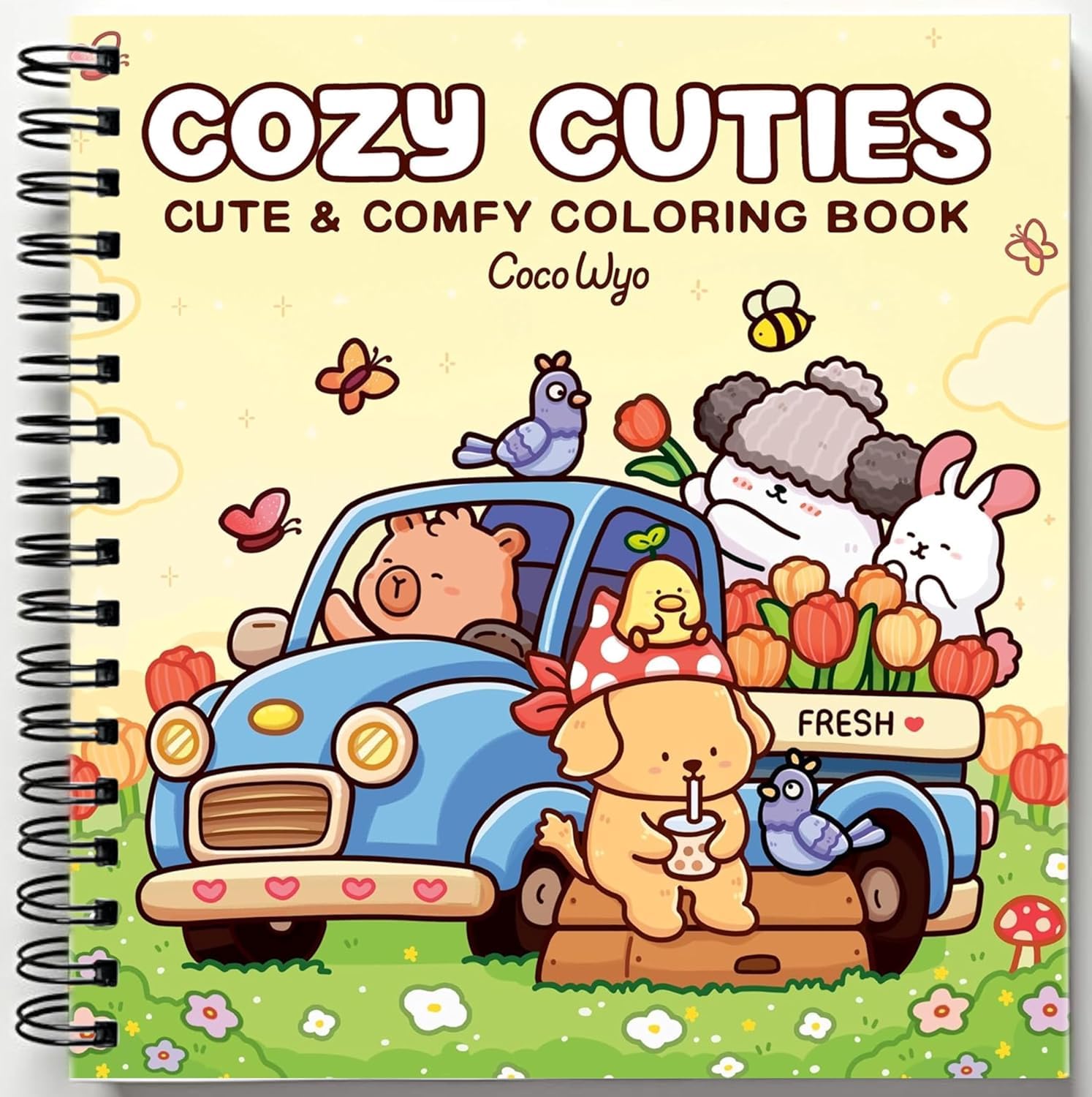 Cozy Cuties: Coloring Book for Adults and Kids (Cozy Spaces Coloring)