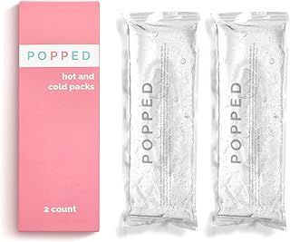 Popped Reusable Hot and Cold Packs | Perineal Ice Packs for Postpartum Essentials | Gel Pack for Pain Relief, Hemorrhoids, and Cramping After Birth (2 Count)