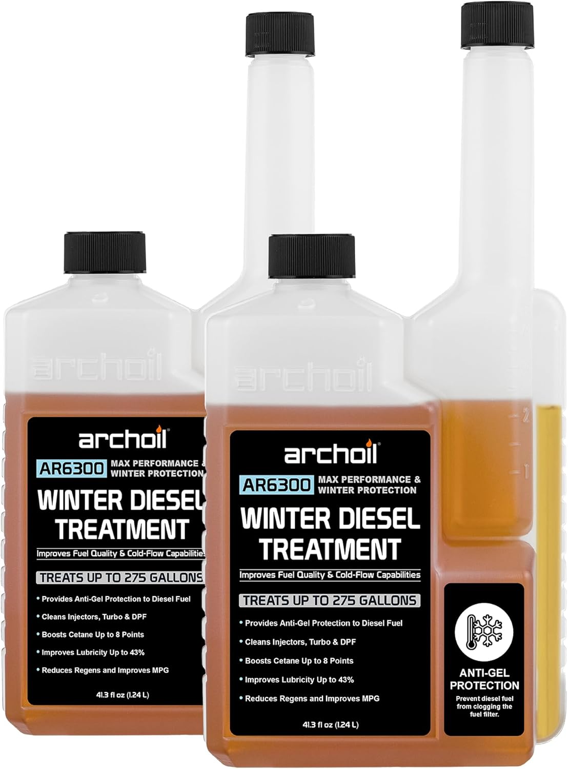 Archoil AR6300 Winter Diesel Treatment - Two Pack - Includes Anti-Gel Protection - Additive for All Diesel Vehicles