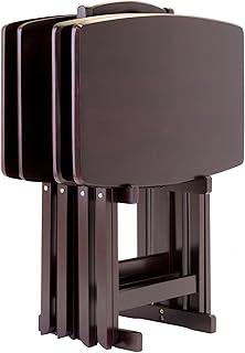 Winsome Wood Dylan Snack Table Espresso, 23.6"W x 15.75"D x 25.5"H