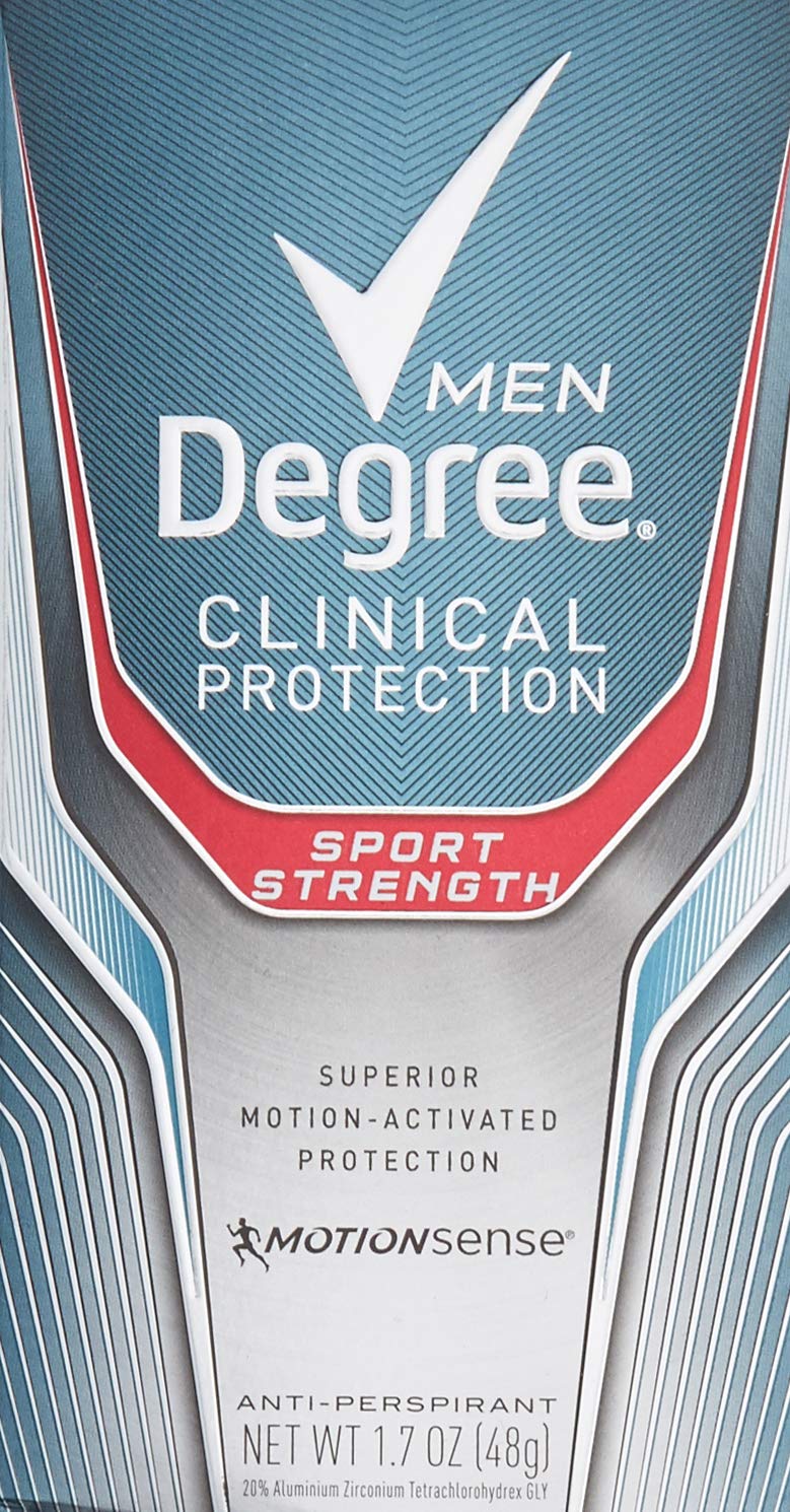 DEGREE Men Clinical Protection Sport Strength Antiperspirant & Deodorant, 1.7 Ounce, Pack of 3 (Packaging may vary)