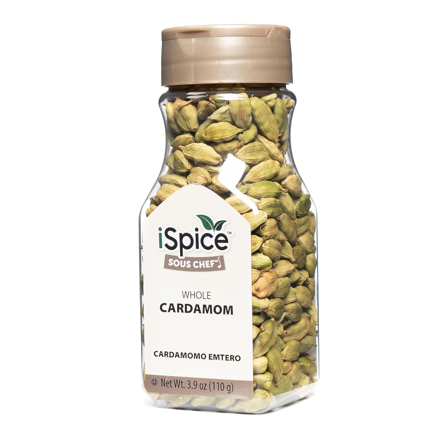 iSpice Cardamom Seeds Whole (3.9 Oz) 110g | Cardamom Pods Whole Pure And Fresh | Kosher | Aromatic Essential Kitchen Herbs