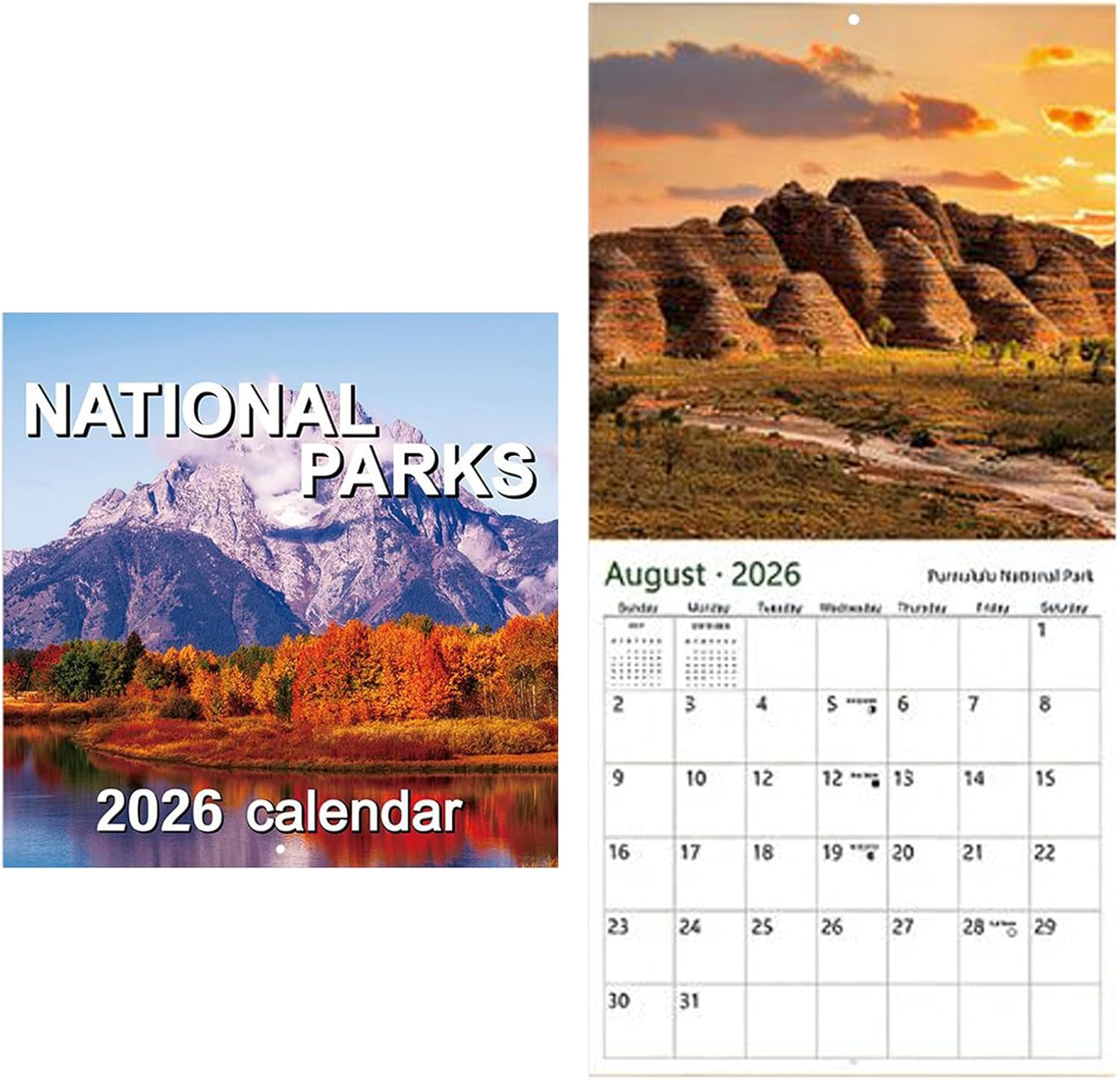 2026 Wall Calendar - Monthly Wall Calendar | Planner 2026 | Scenic Nature Landscape Calendars Jan–Dec for Offices School Gym Home Organization, Family Scheduling, Gift Planning Display Use
