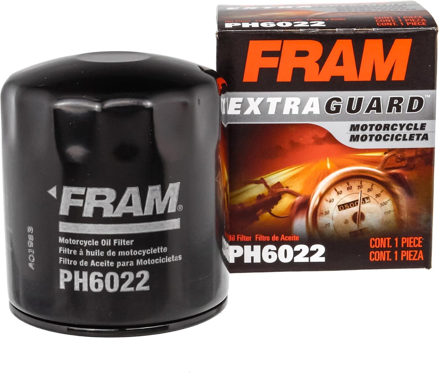 FRAM Extra Guard PH6022 Replacement Oil Filter, Fits Select Harley Davidson Motorcycles
