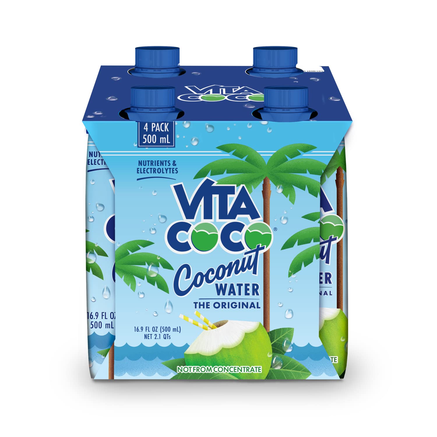 Vita Coco Coconut Water, 16.9 Ounce (Pack of 4)