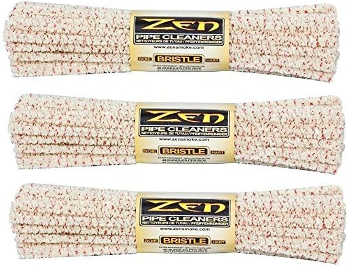 ZEN Bundles Zen Pipe Cleaners Hard Bristle, 132 Count (Pack of 3),Yellow