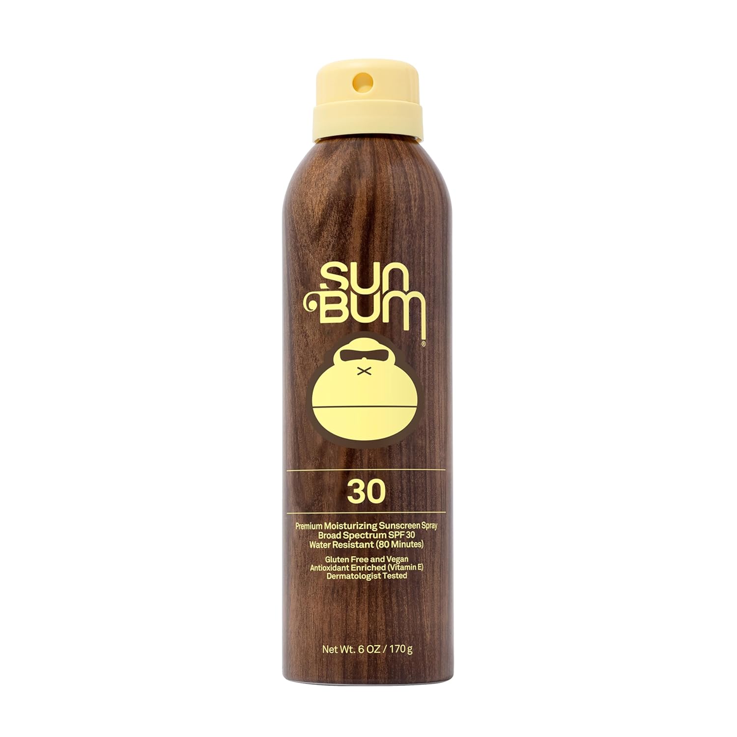 Sun Bum Original SPF 30 Sunscreen Body Spray - Broad Spectrum Moisturizing Sunscreen with Vitamin E - Hawaii 104 Act Compliant (Made without Octinoxate & Oxybenzone) - 6 oz