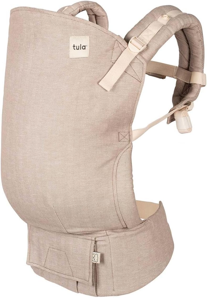 Tula Toddler Linen Baby Carrier for Toddlers, Ergonomic Toddler Carrier Belly Carrier Back Carrier, Sand