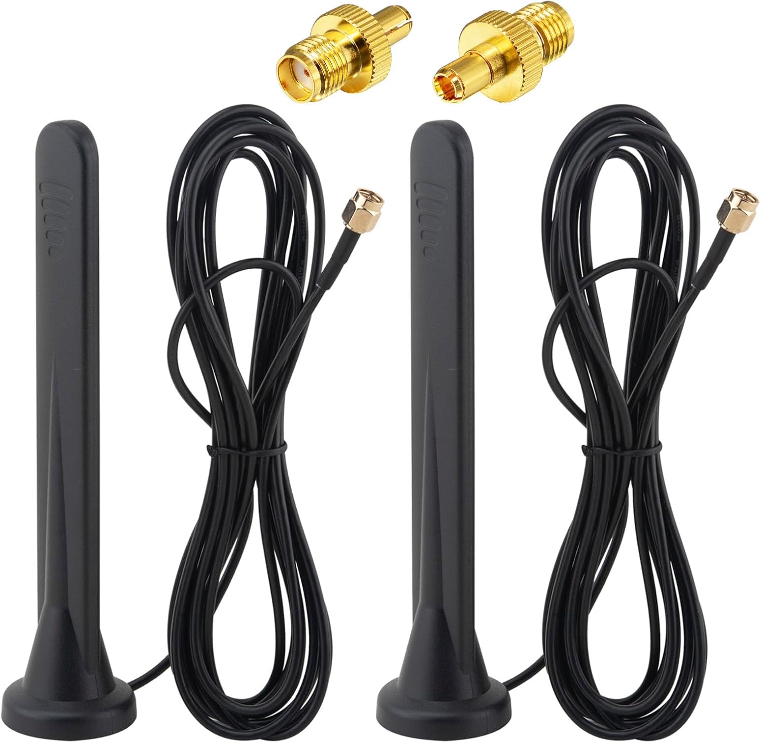 5G LTE Antenna 4G Signal Booster External Omnidirectional Network Antenna SMA TS9 Connector 15Dbi Magnetic Base Antenna with 3M Cable for 3G/4G/5G/GSM/GPRS Router IoT Gateway Smart Home 2Pcs